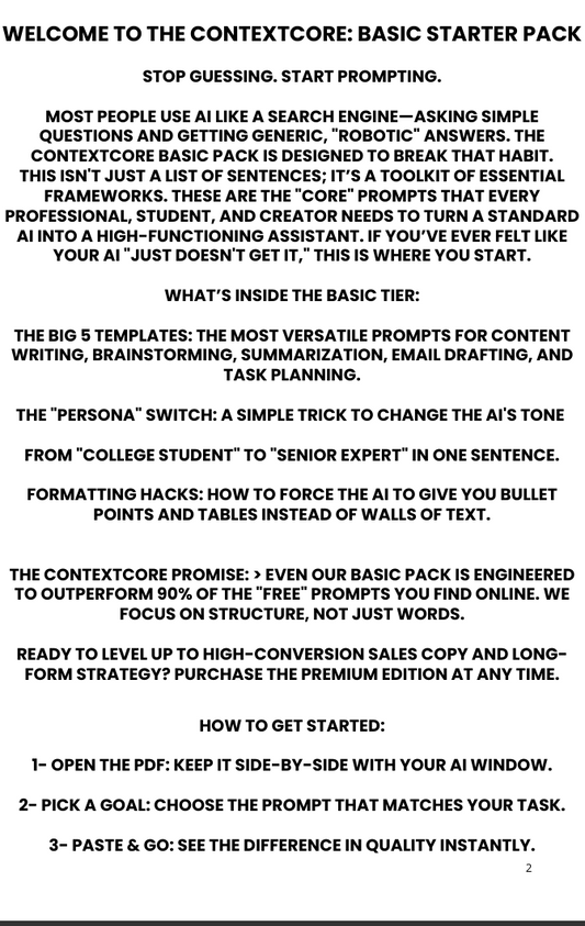 AI Prompt Pack - Basic Edition